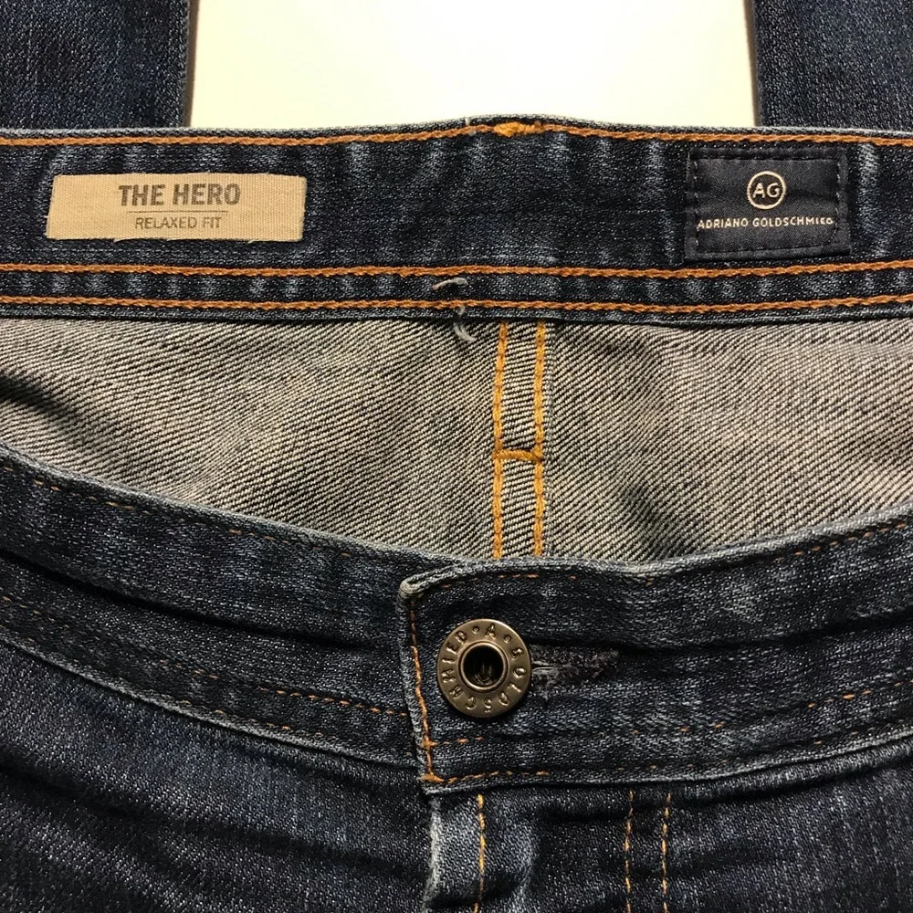 AG Adriano Goldschmied Denim Jeans Men's Size 38 x 34 The Hero Relaxed Fit. - Picture 9 of 12